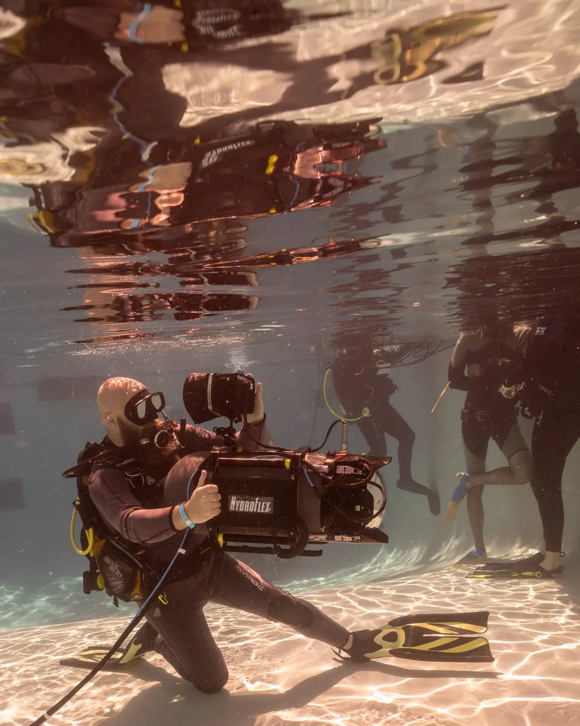 Underwater film production for brand and commercial work